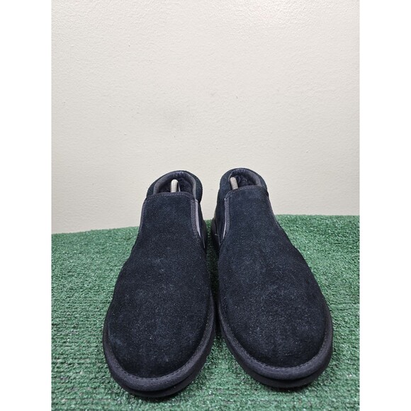 UGG Rakel Black Suede Sheep Wool Men's Size 11 Ankle Slippers Boots S/N 1018906 - Picture 2 of 11